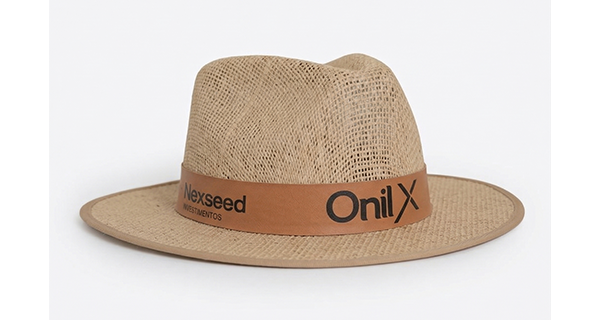 Chapéu de juta personalizado